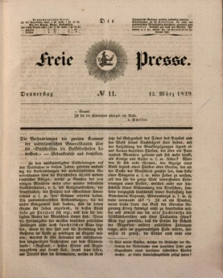 Die freie Presse Donnerstag 12. März 1829