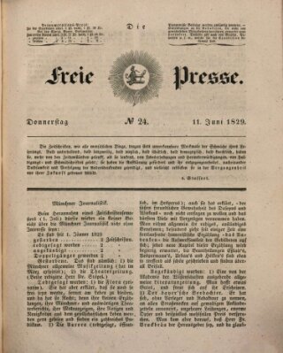 Die freie Presse Donnerstag 11. Juni 1829