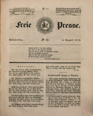 Die freie Presse Donnerstag 6. August 1829