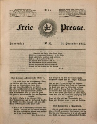 Die freie Presse Donnerstag 24. Dezember 1829