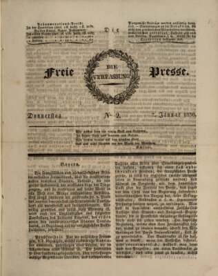 Die freie Presse Donnerstag 7. Januar 1830