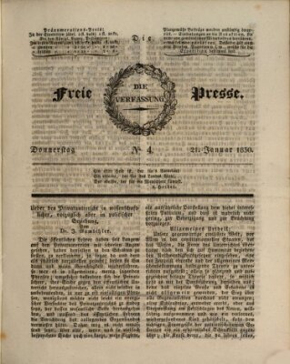 Die freie Presse Donnerstag 21. Januar 1830