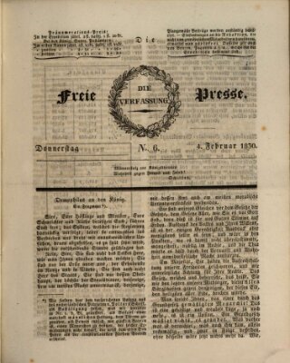 Die freie Presse Donnerstag 4. Februar 1830