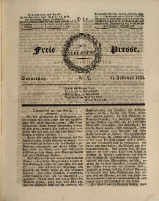 Die freie Presse Donnerstag 11. Februar 1830