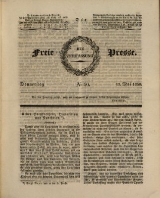 Die freie Presse Donnerstag 13. Mai 1830