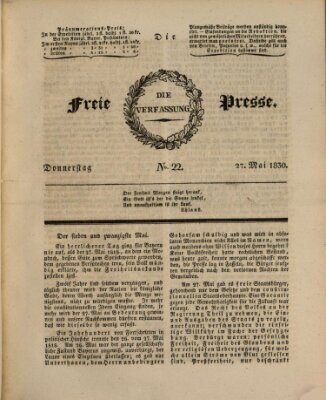 Die freie Presse Donnerstag 27. Mai 1830