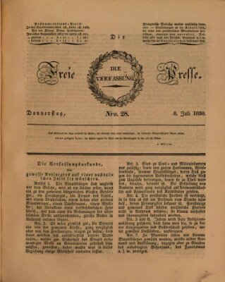 Die freie Presse Donnerstag 8. Juli 1830