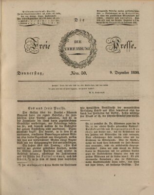 Die freie Presse Donnerstag 9. Dezember 1830