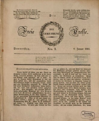 Die freie Presse Donnerstag 6. Januar 1831