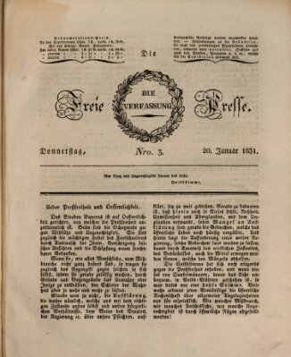 Die freie Presse Donnerstag 20. Januar 1831