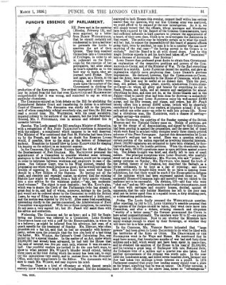 Punch Samstag 1. März 1856