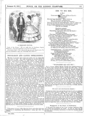 Punch Samstag 29. November 1856