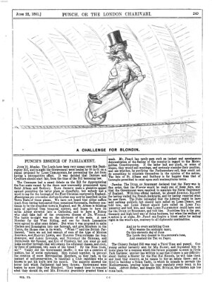 Punch Samstag 22. Juni 1861