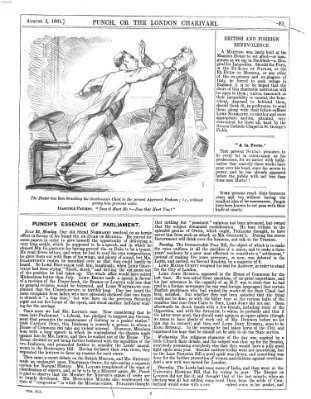 Punch Samstag 3. August 1861