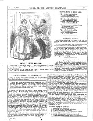 Punch Samstag 25. April 1863