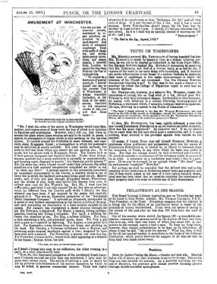 Punch Samstag 15. August 1863