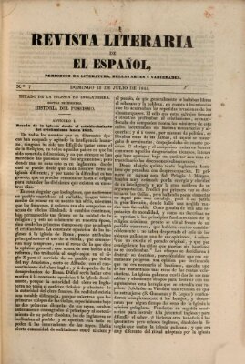 El Español. Revista literaria (El Español) Sonntag 13. Juli 1845