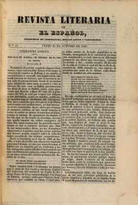 El Español. Revista literaria (El Español) Montag 20. Oktober 1845