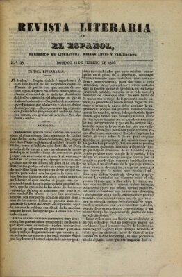 El Español. Revista literaria (El Español) Sonntag 15. Februar 1846