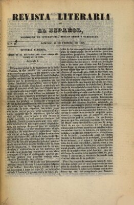 El Español. Revista literaria (El Español) Sonntag 22. Februar 1846