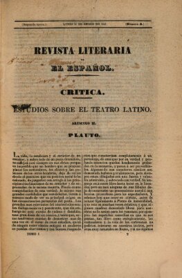 El Español. Revista literaria (El Español) Montag 11. Januar 1847