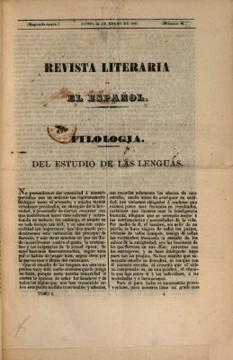 El Español. Revista literaria (El Español) Montag 25. Januar 1847