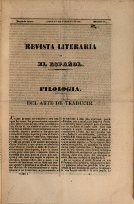 El Español. Revista literaria (El Español) Montag 1. Februar 1847