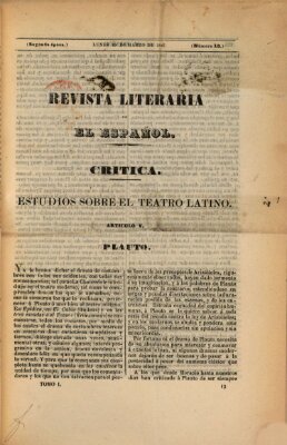 El Español. Revista literaria (El Español) Montag 29. März 1847