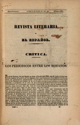 El Español. Revista literaria (El Español) Montag 31. Mai 1847