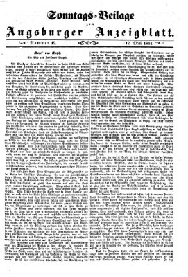 Augsburger Anzeigeblatt. Sonntags-Beilage zum Augsburger Anzeigblatt (Augsburger Anzeigeblatt) Sonntag 12. Mai 1861