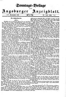 Augsburger Anzeigeblatt. Sonntags-Beilage zum Augsburger Anzeigblatt (Augsburger Anzeigeblatt) Sonntag 28. Juli 1861