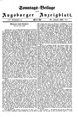 Augsburger Anzeigeblatt. Sonntags-Beilage zum Augsburger Anzeigblatt (Augsburger Anzeigeblatt) Sonntag 26. Januar 1862