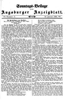 Augsburger Anzeigeblatt. Sonntags-Beilage zum Augsburger Anzeigblatt (Augsburger Anzeigeblatt) Sonntag 19. Januar 1868