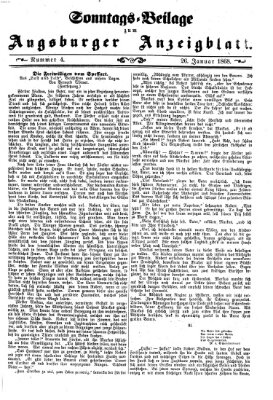 Augsburger Anzeigeblatt. Sonntags-Beilage zum Augsburger Anzeigblatt (Augsburger Anzeigeblatt) Sonntag 26. Januar 1868