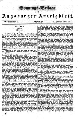 Augsburger Anzeigeblatt. Sonntags-Beilage zum Augsburger Anzeigblatt (Augsburger Anzeigeblatt) Sonntag 24. Januar 1869