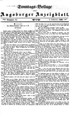 Augsburger Anzeigeblatt. Sonntags-Beilage zum Augsburger Anzeigblatt (Augsburger Anzeigeblatt) Sonntag 3. Oktober 1869