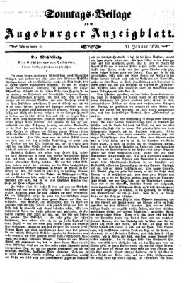 Augsburger Anzeigeblatt. Sonntags-Beilage zum Augsburger Anzeigblatt (Augsburger Anzeigeblatt) Sonntag 30. Januar 1870