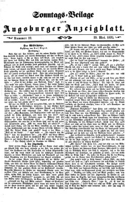 Augsburger Anzeigeblatt. Sonntags-Beilage zum Augsburger Anzeigblatt (Augsburger Anzeigeblatt) Sonntag 29. Mai 1870