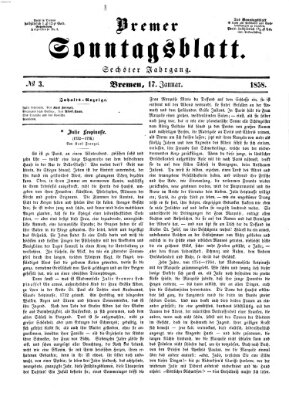 Bremer Sonntagsblatt Sonntag 17. Januar 1858