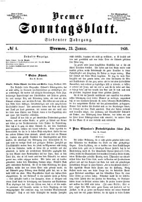 Bremer Sonntagsblatt Mittwoch 23. Februar 1859