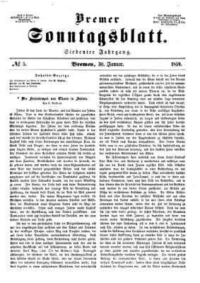 Bremer Sonntagsblatt Sonntag 30. Januar 1859