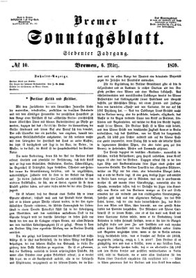 Bremer Sonntagsblatt Sonntag 6. März 1859