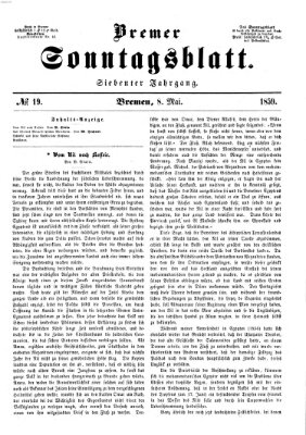 Bremer Sonntagsblatt Sonntag 8. Mai 1859