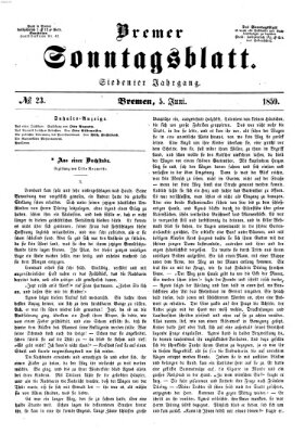 Bremer Sonntagsblatt Sonntag 5. Juni 1859