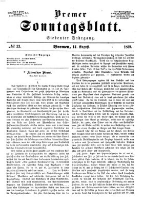 Bremer Sonntagsblatt Sonntag 14. August 1859