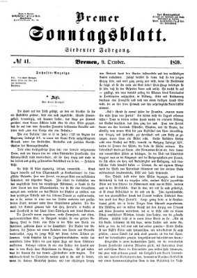 Bremer Sonntagsblatt Sonntag 9. Oktober 1859