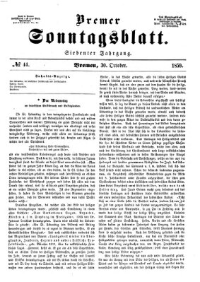 Bremer Sonntagsblatt Sonntag 30. Oktober 1859