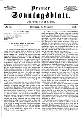 Bremer Sonntagsblatt Sonntag 6. November 1859