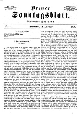 Bremer Sonntagsblatt Sonntag 18. Dezember 1859