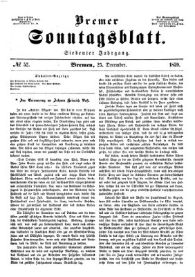 Bremer Sonntagsblatt Sonntag 25. Dezember 1859